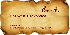 Csibrik Alexandra névjegykártya