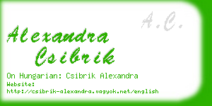 alexandra csibrik business card